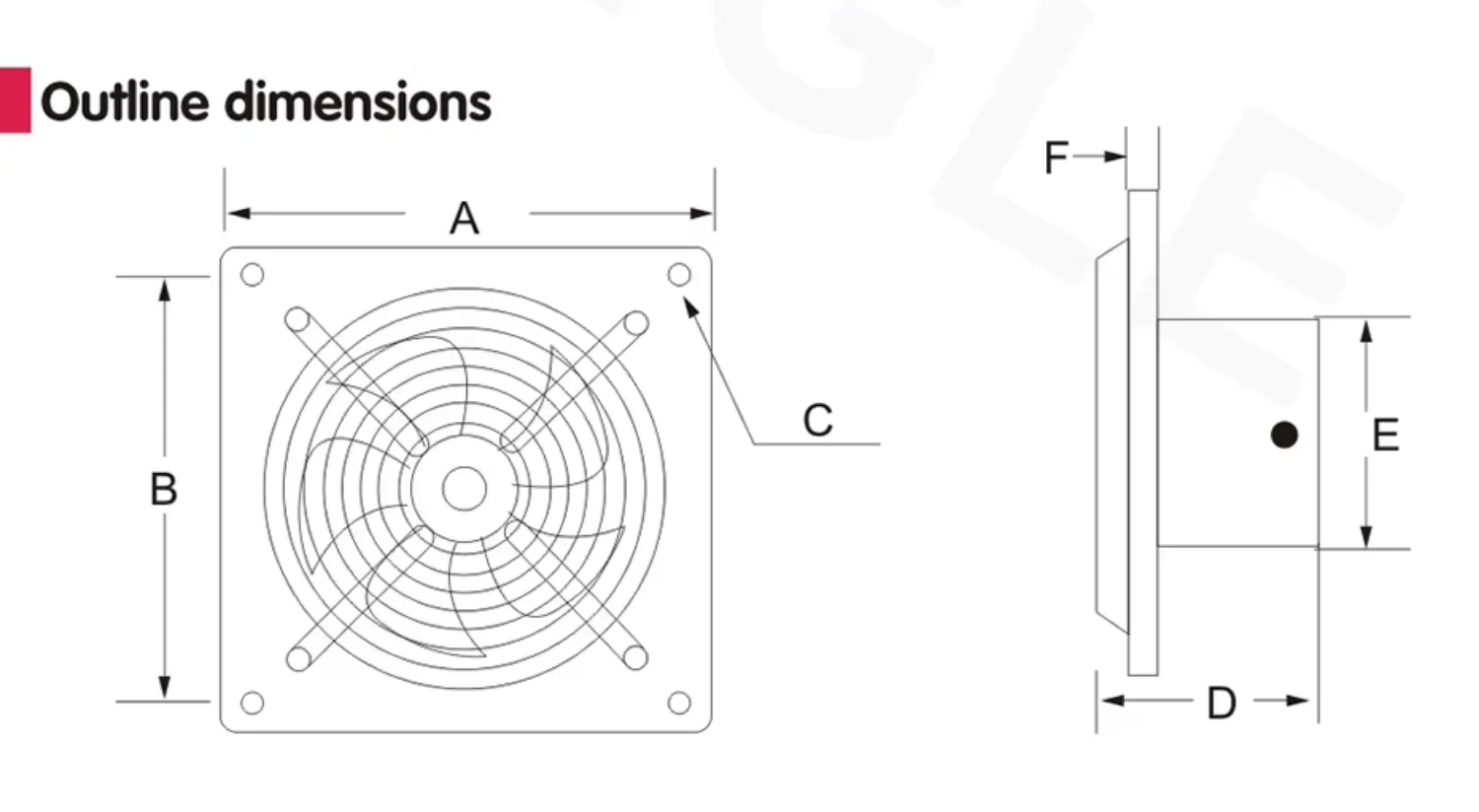 Wall Mounted Exhaust Fan, Stainless, Steel - detail 8