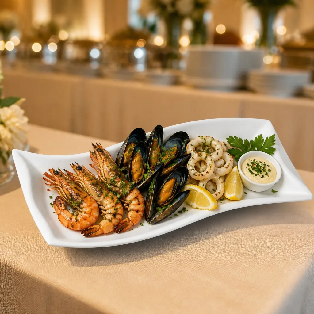 Banquet seafood scene