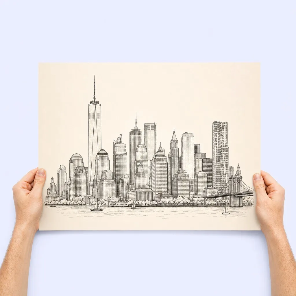 Hands holding custom poster