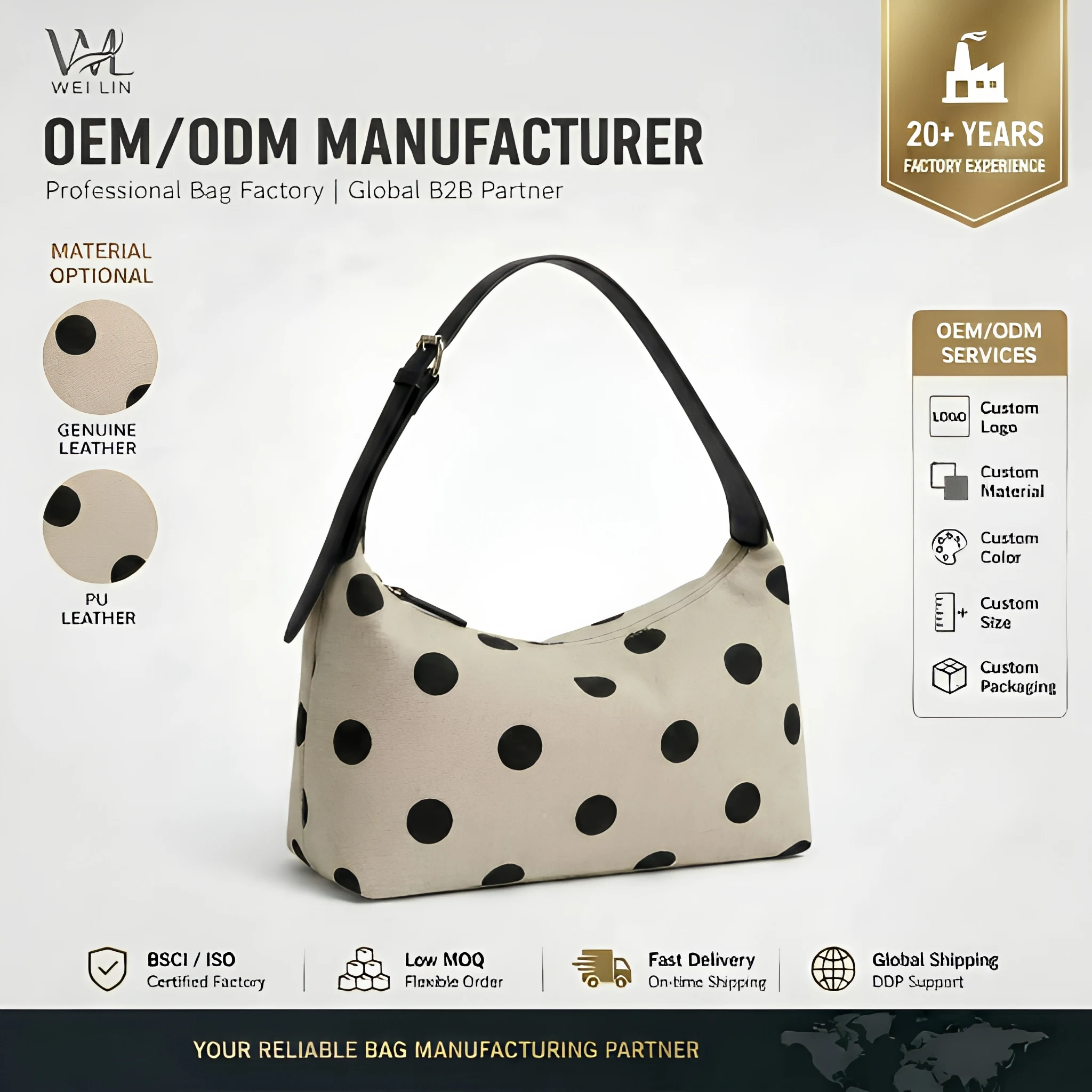 Relaxed PU Flyknit Hobo Handbag