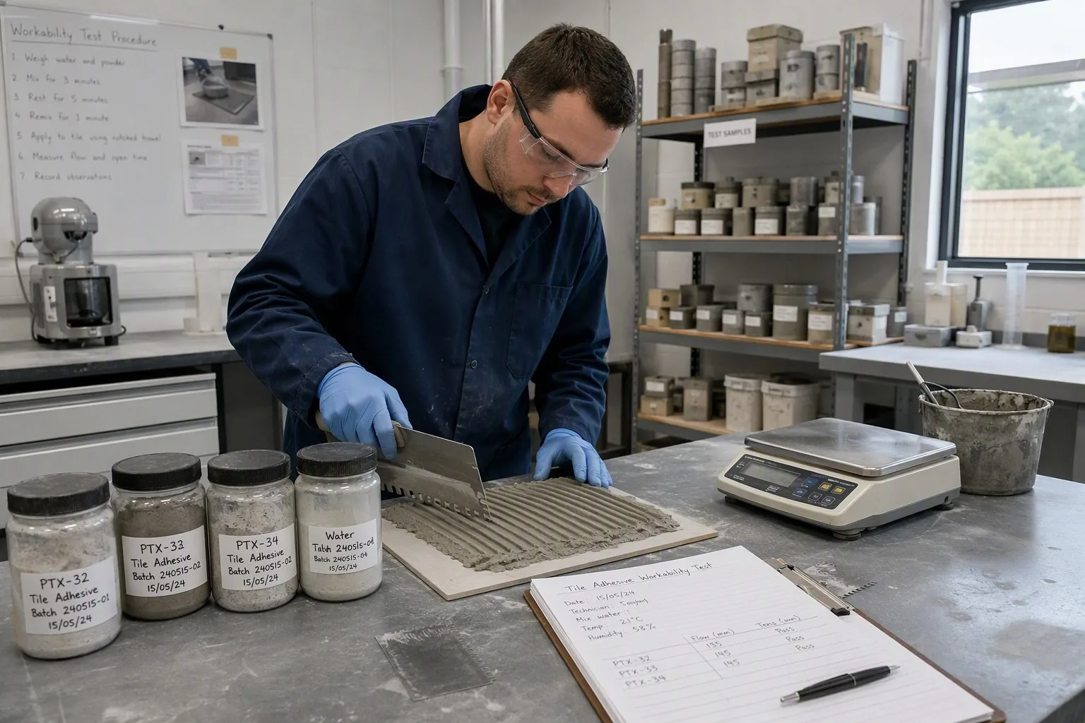 HPMC in construction sample testing before bulk procurement