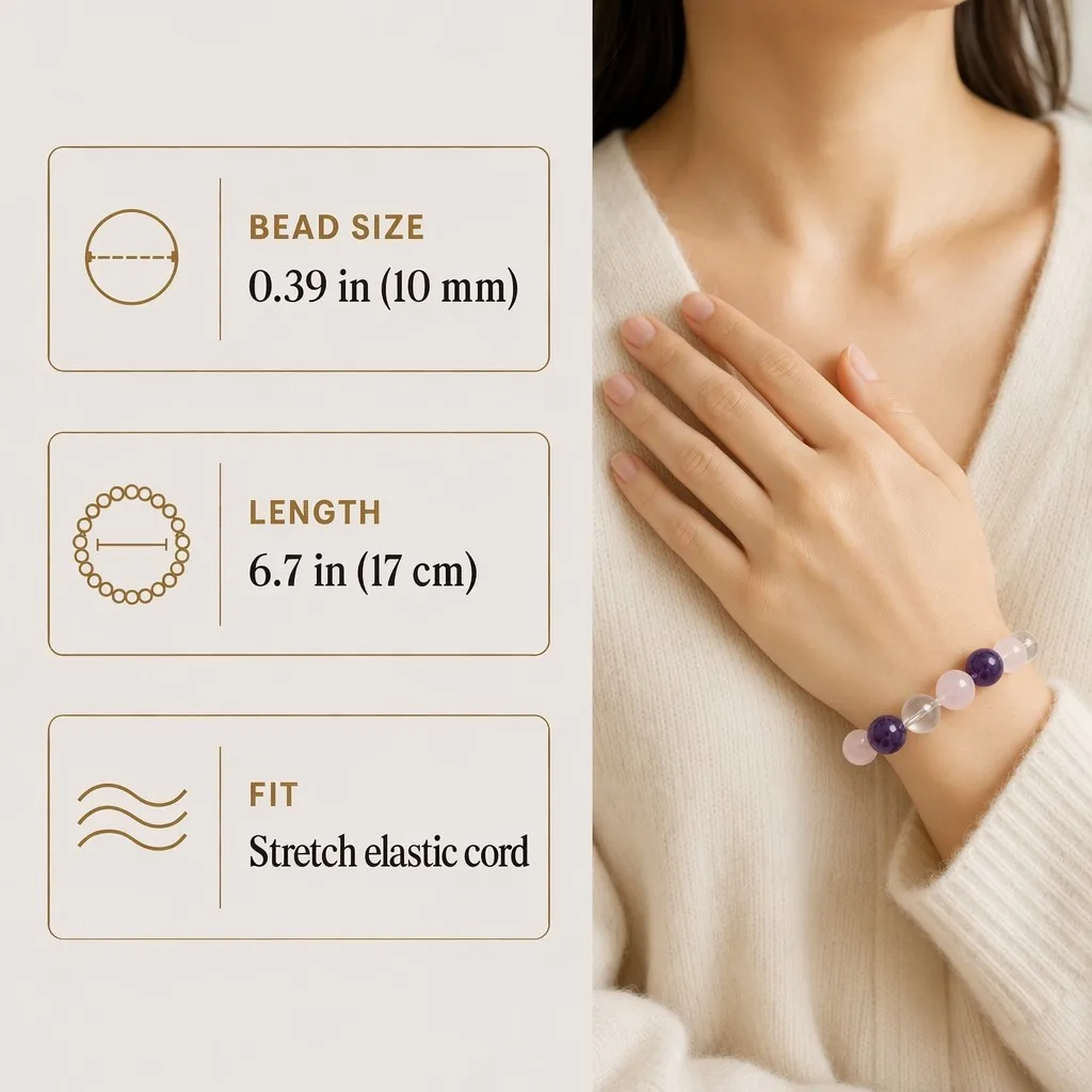 The Calm Keeper bead size and fit information