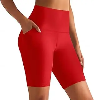 High-Waisted Quick-Drywith Side Pockets Yoga Shorts