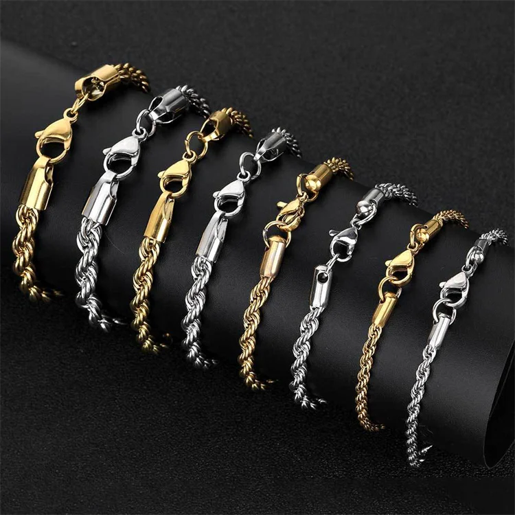 

2023 Classic 316 Stainless Steel Jewelry Chain Bracelets High Quality Men's and Women's Jewelry