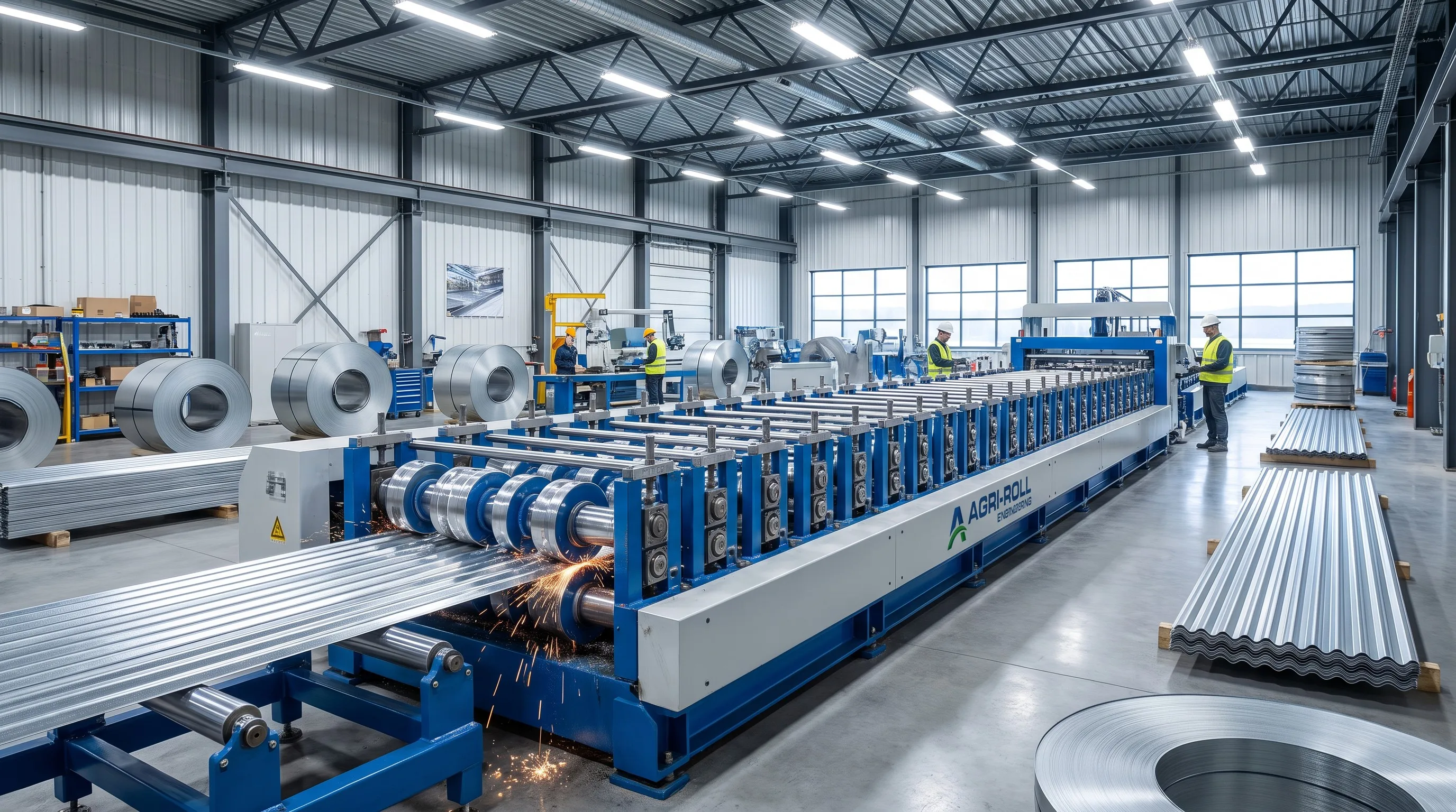 High-Speed Corrugated Grain Silo Wall Panel Production Line
