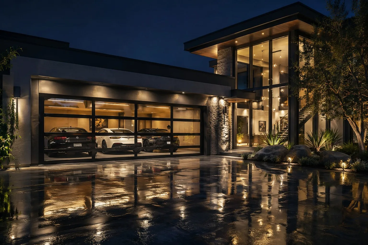 Aluminum Sectional Glass Garage Door Manufacturer China Factory Price Insulated Glass Waterproof Richocean