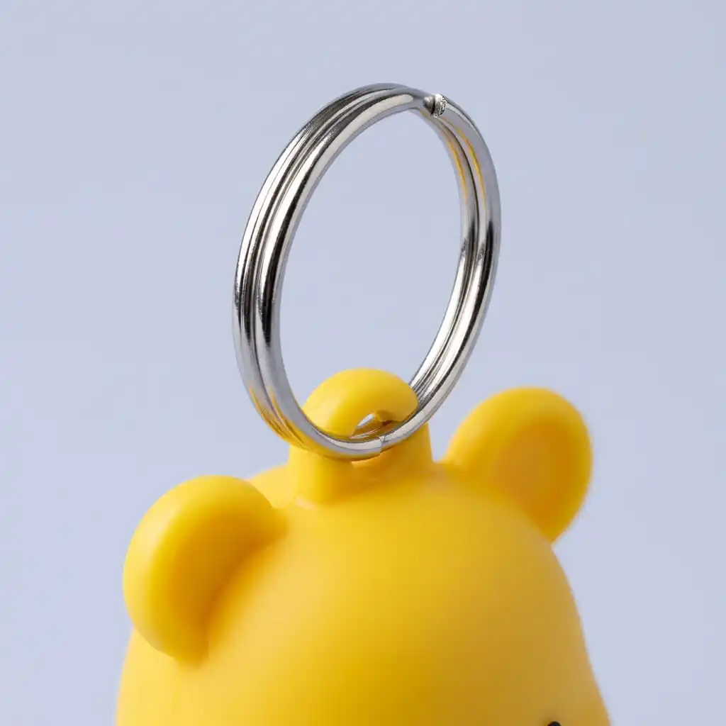 Metal keyring hardware detail