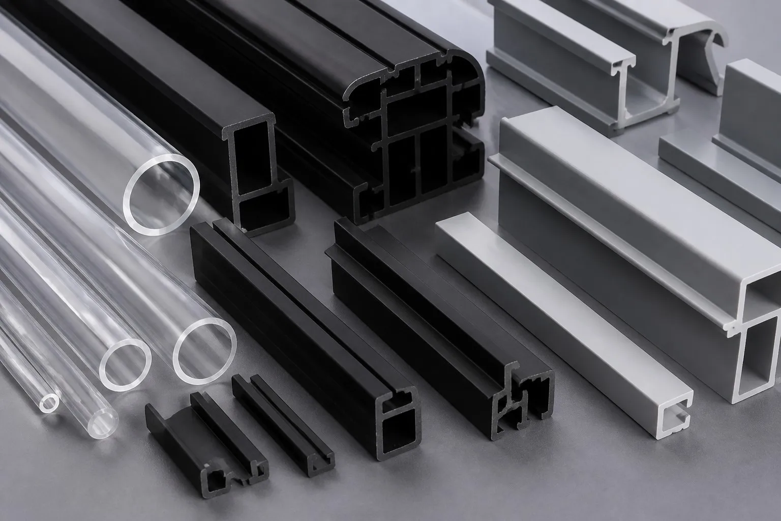 Custom Extruded Plastic Profile Samples