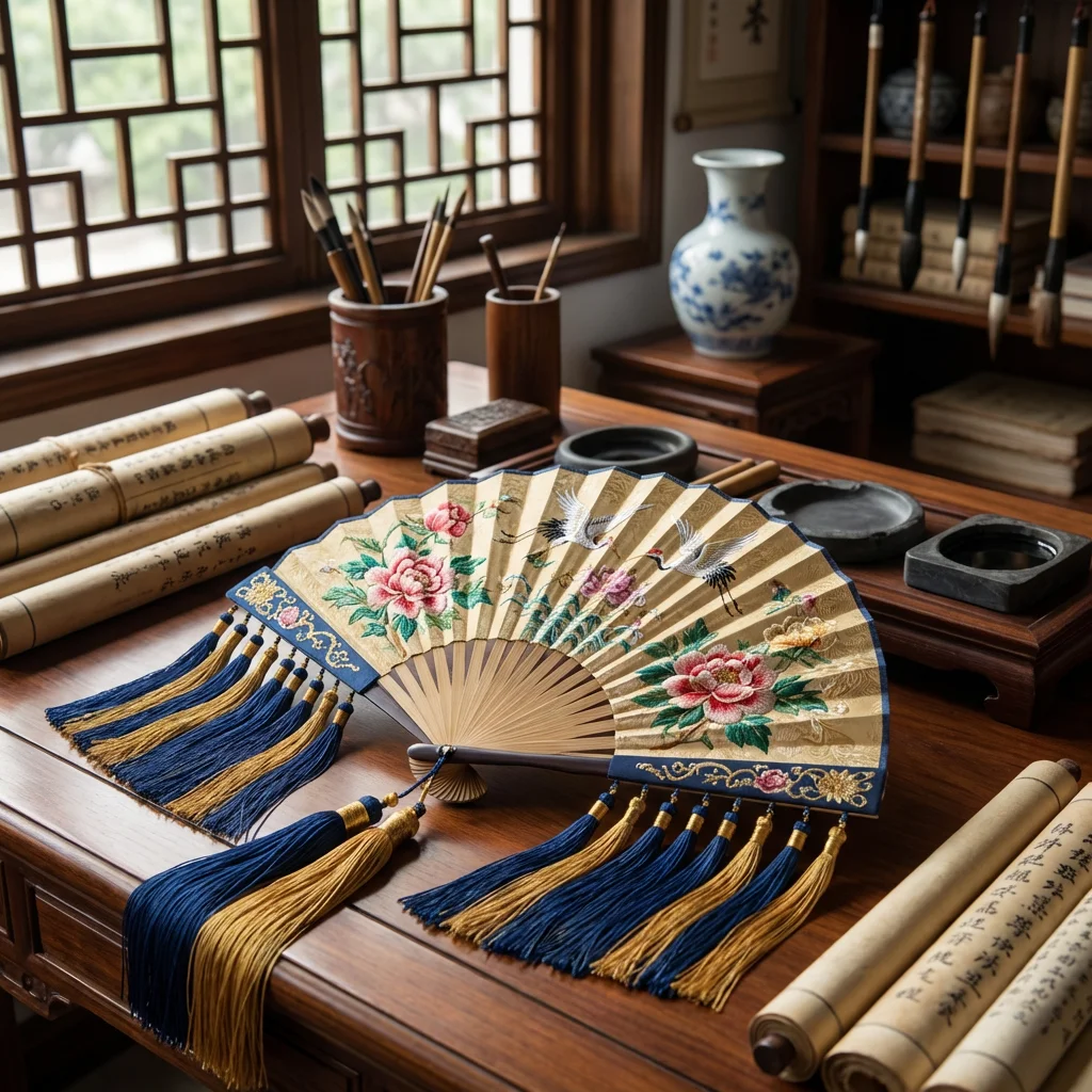 Straw Weaving Fan