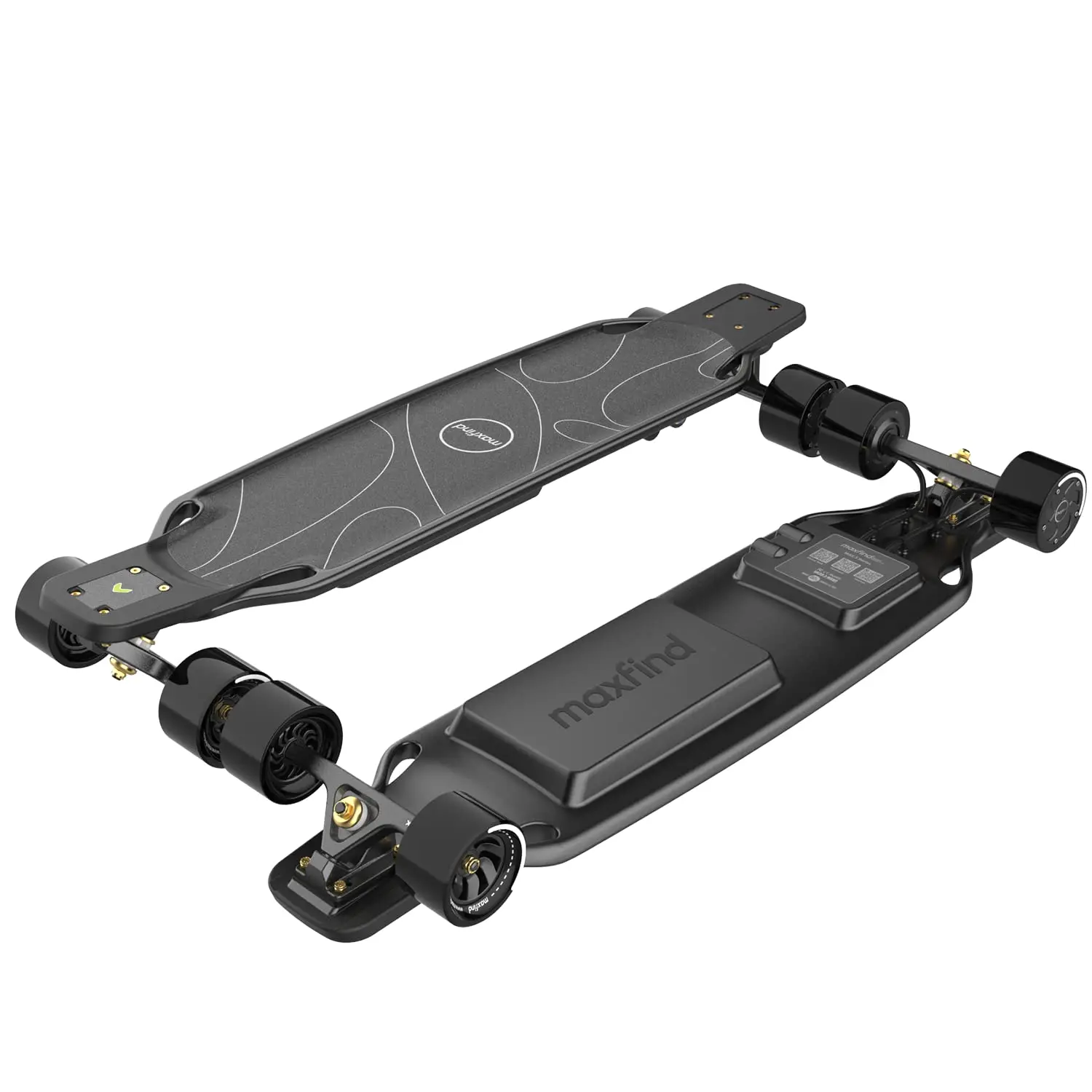 

European and American warehouses 24 MPH Top Speed/15 Mile Range/1300W Dual Hub Motor Electric Skateboards with Remote