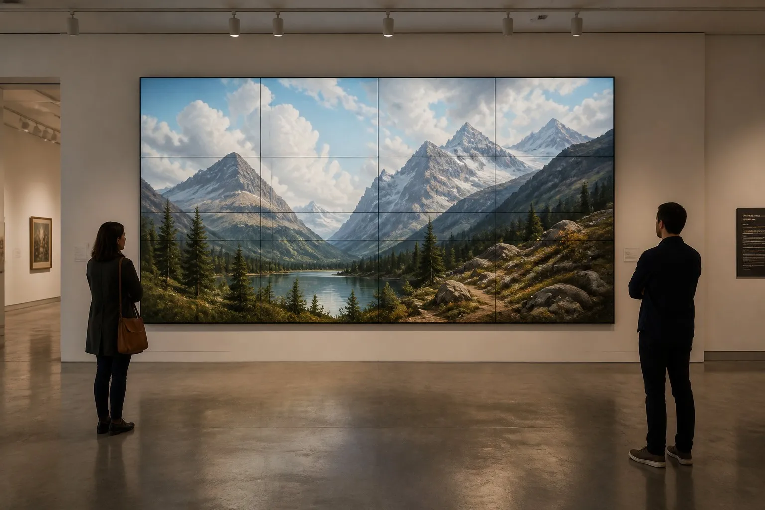 Modern Museum Gallery with Veeluame LCD Wall
