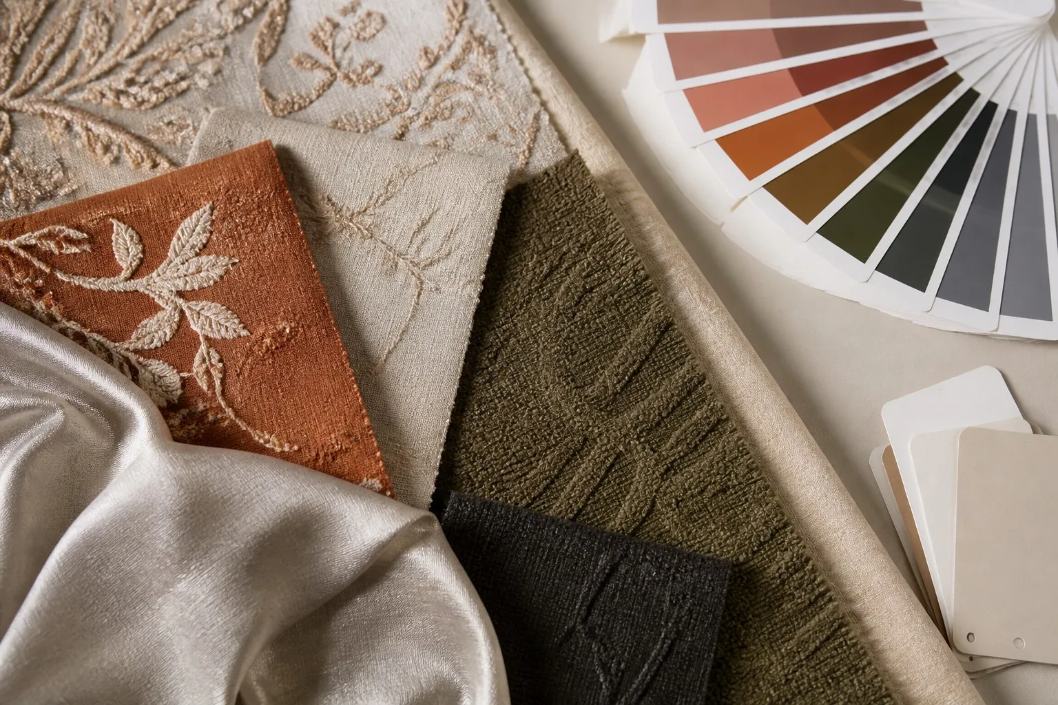 Fabric color development swatches for custom textile sourcing