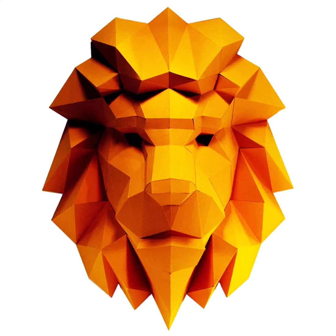 

Nicro Handmade Wild Animal Paper Craft Creative DIY Wall Hanging Origami Paper Model 3D Stereo Lion Head Shape Decoration Kit