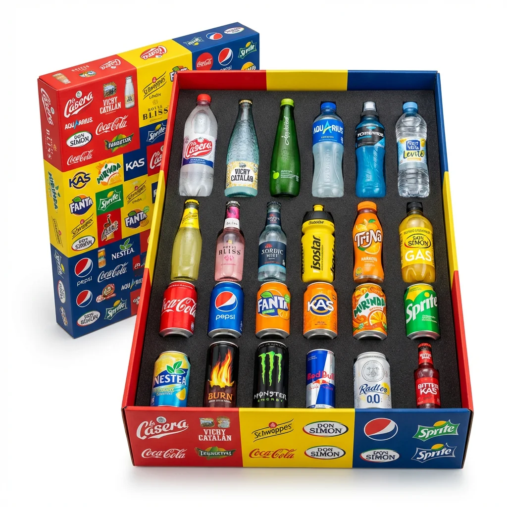 Caja de bebidas españolas