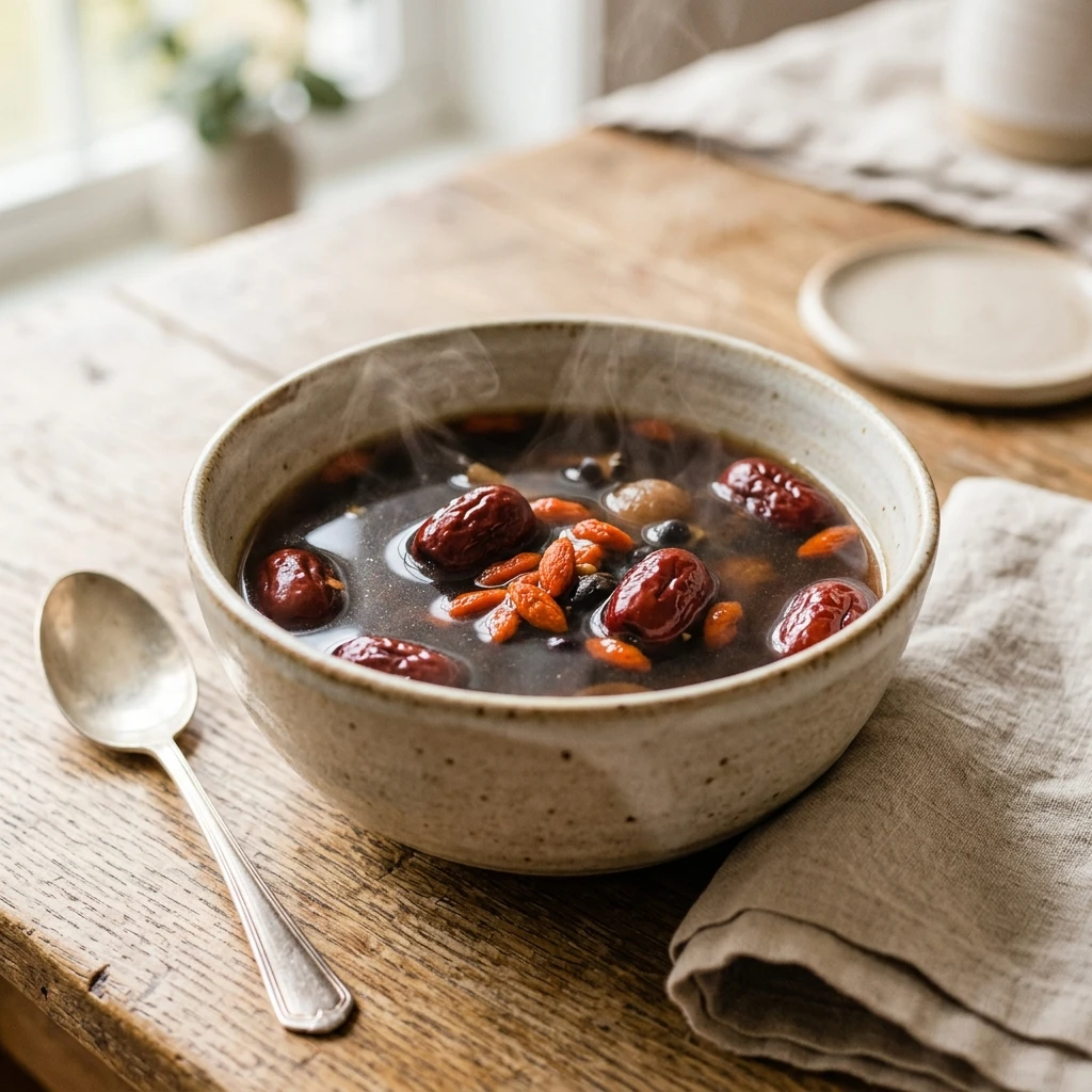 Nourishing warm soup for the cycle