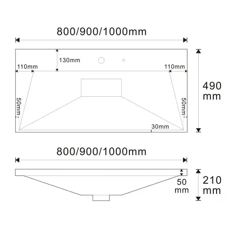 acrylic-ramp-sink-basin-2803-dimension-plan