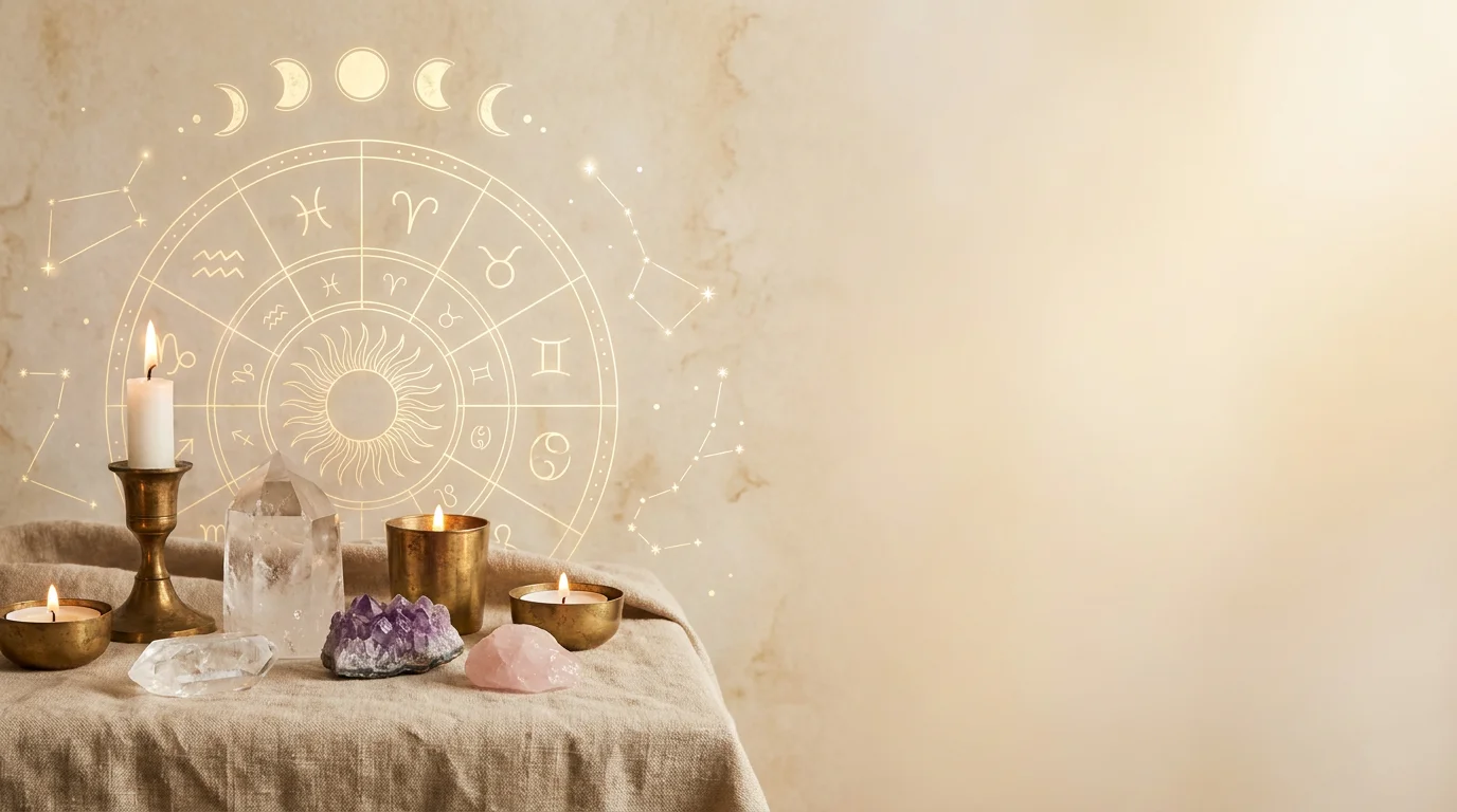 Mystical astrology ritual background