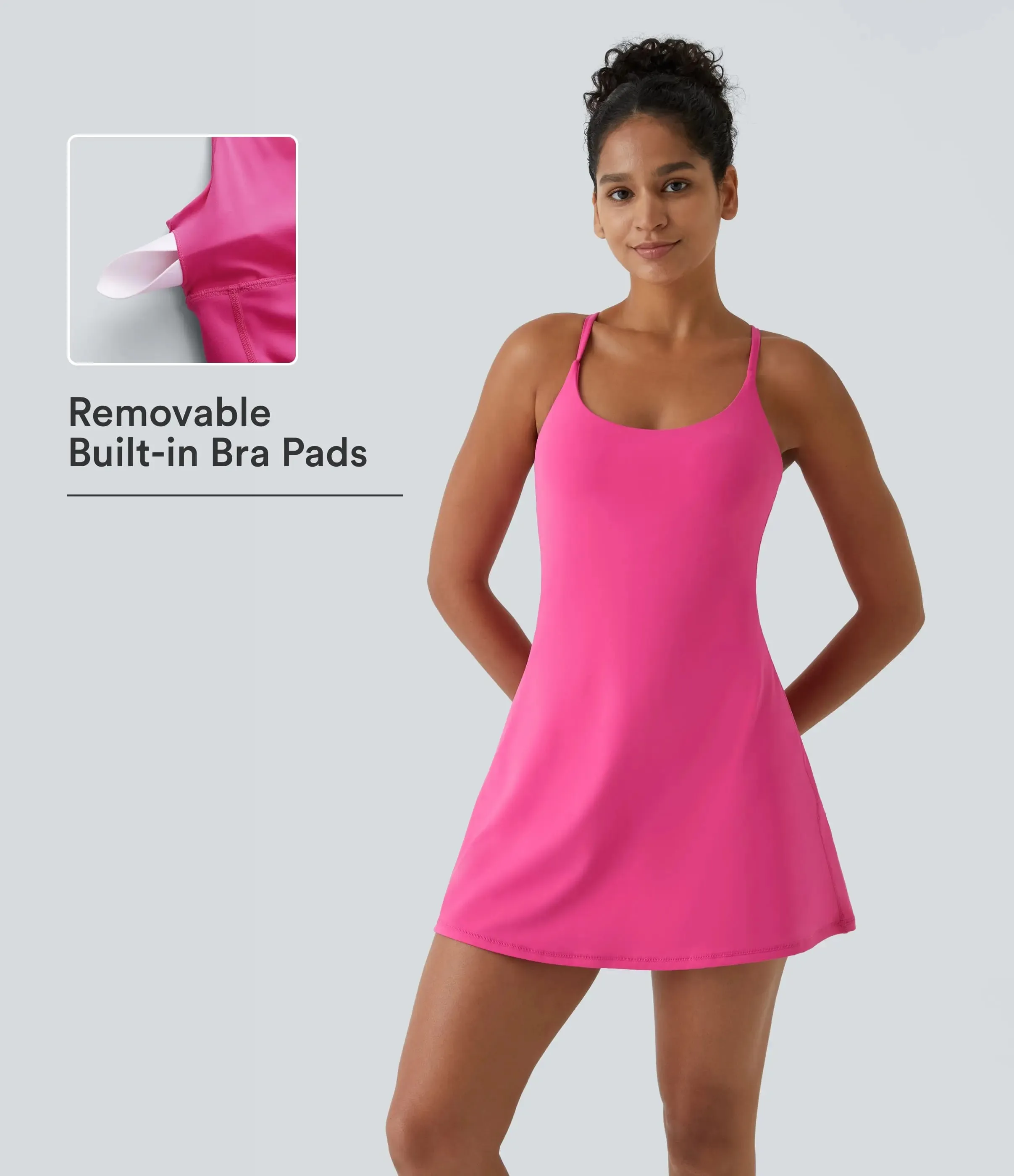 Removable built-in bra pads