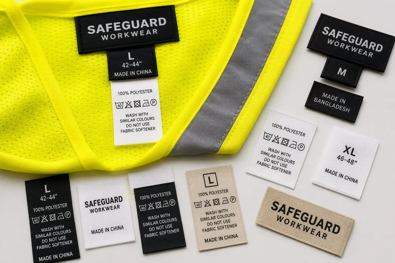 Custom care labels and woven labels
