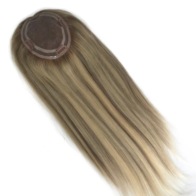 100% Human Hair Mono Lace Topper Clips