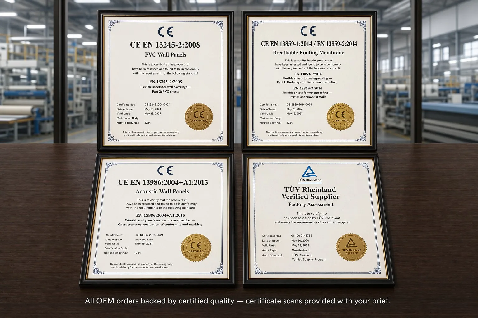 Eastopo OEM quality certifications