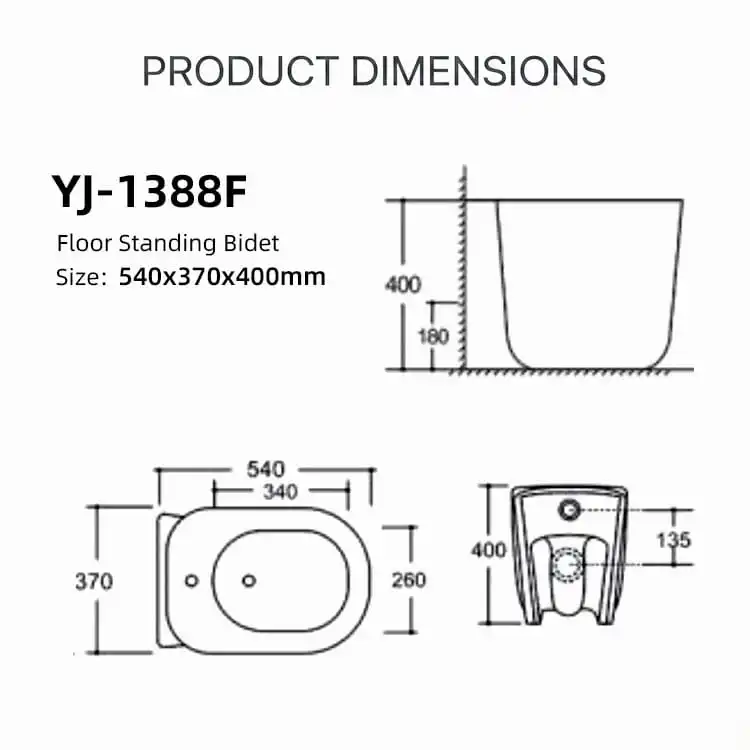 commercial-grade-ground-bidet-yj-1388f-dimension-drawing