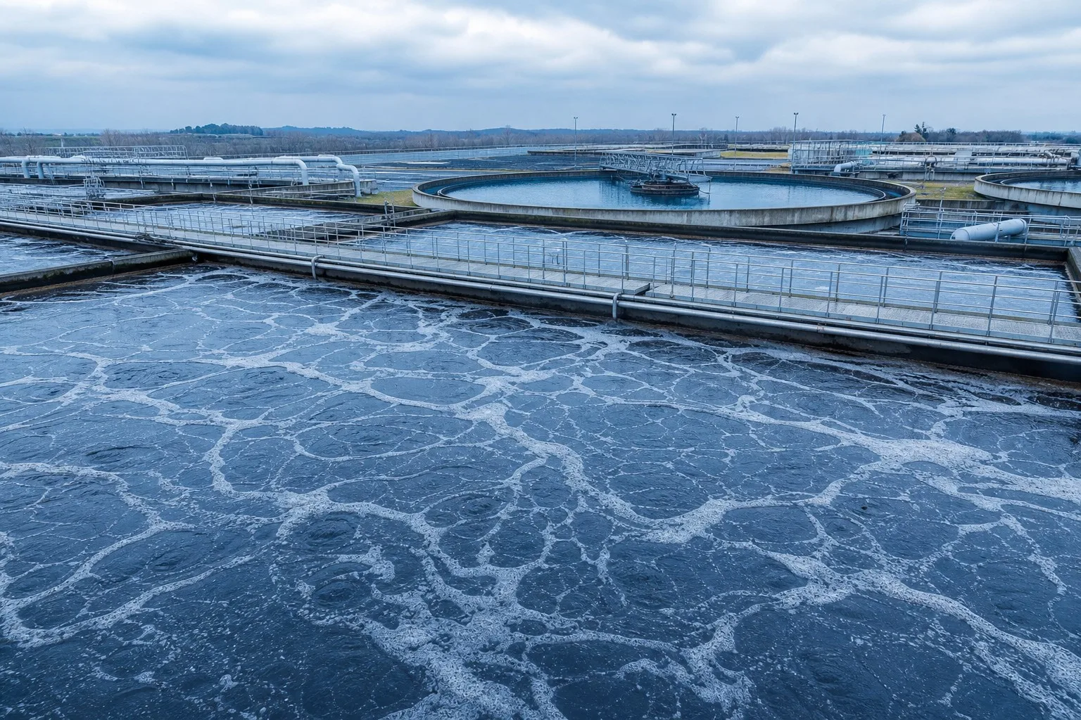 Ultrasonic level sensor used in wastewater treatment