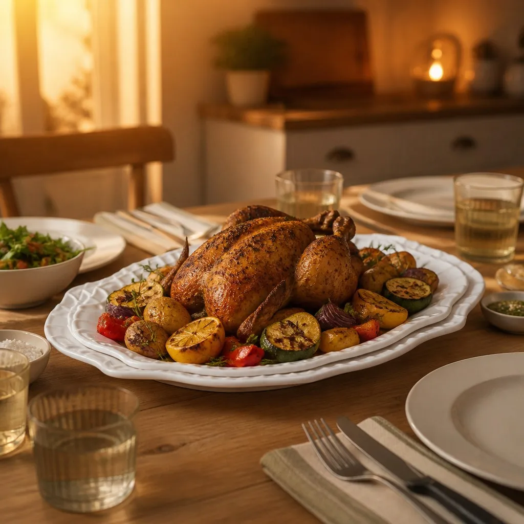 Family dinner scene