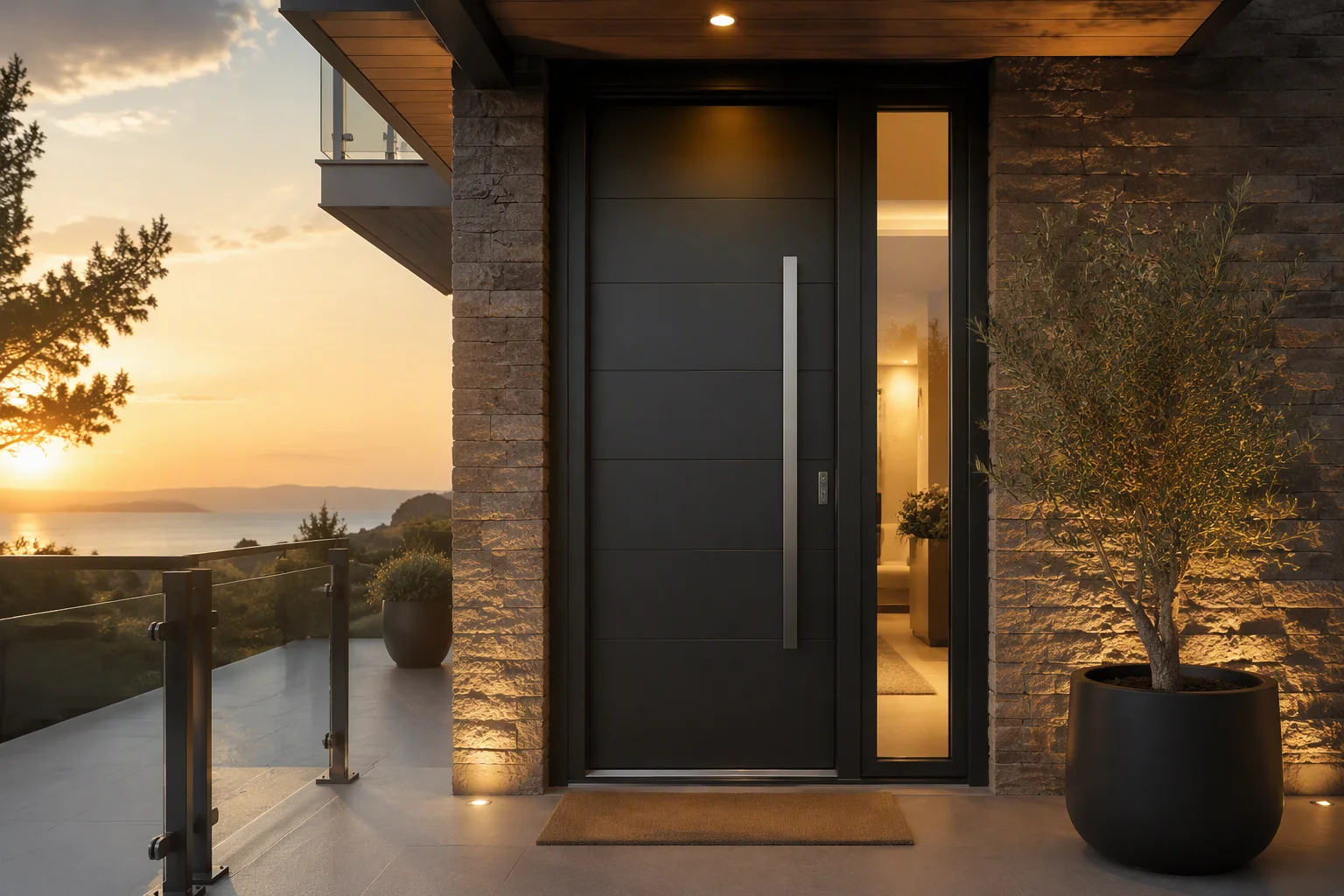 Aluminum Security Entry Door Richocean Exterior Doors Manufacturer China Foshan Factory Price Aluminum Security Entry Thermal Break
