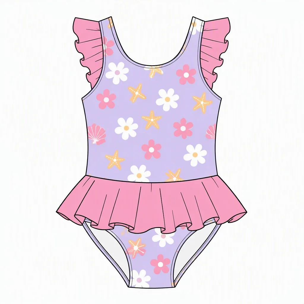 Girls One-Piece Swimsuits