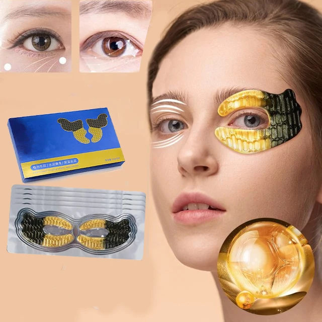 

Caviar Eye Mask Patch 15g/5pcs Remove Dark Circles Moisturizing Bags Under Eyes Beauty Eye Care Mask Gel Sleeping