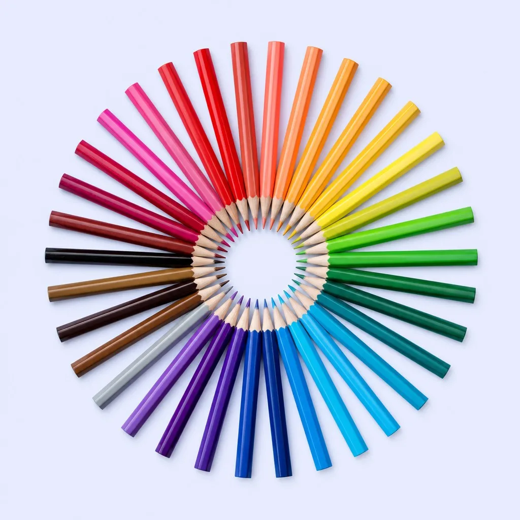 Overhead fan spread &mdash; full rainbow set