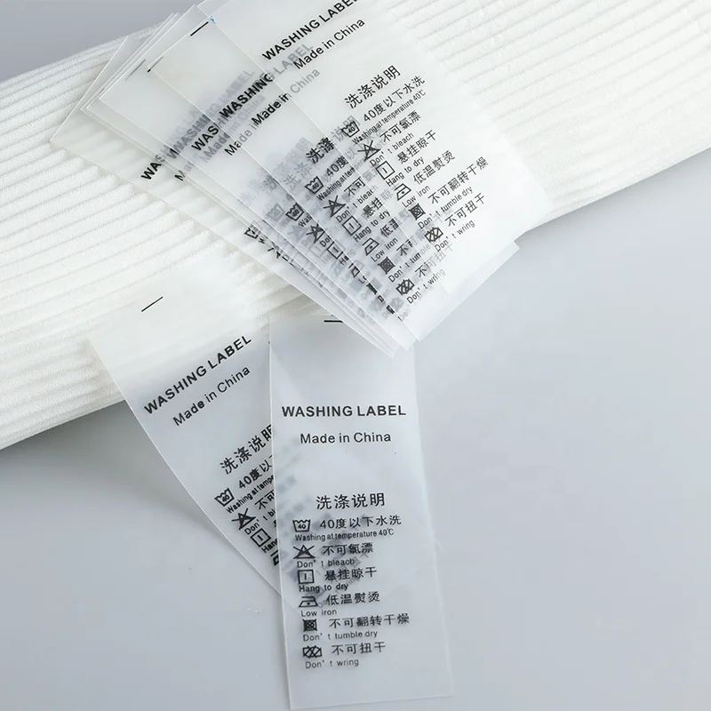 Logo Designers for My Brand Water Proof Care Label Garment Waterproof Care Labels