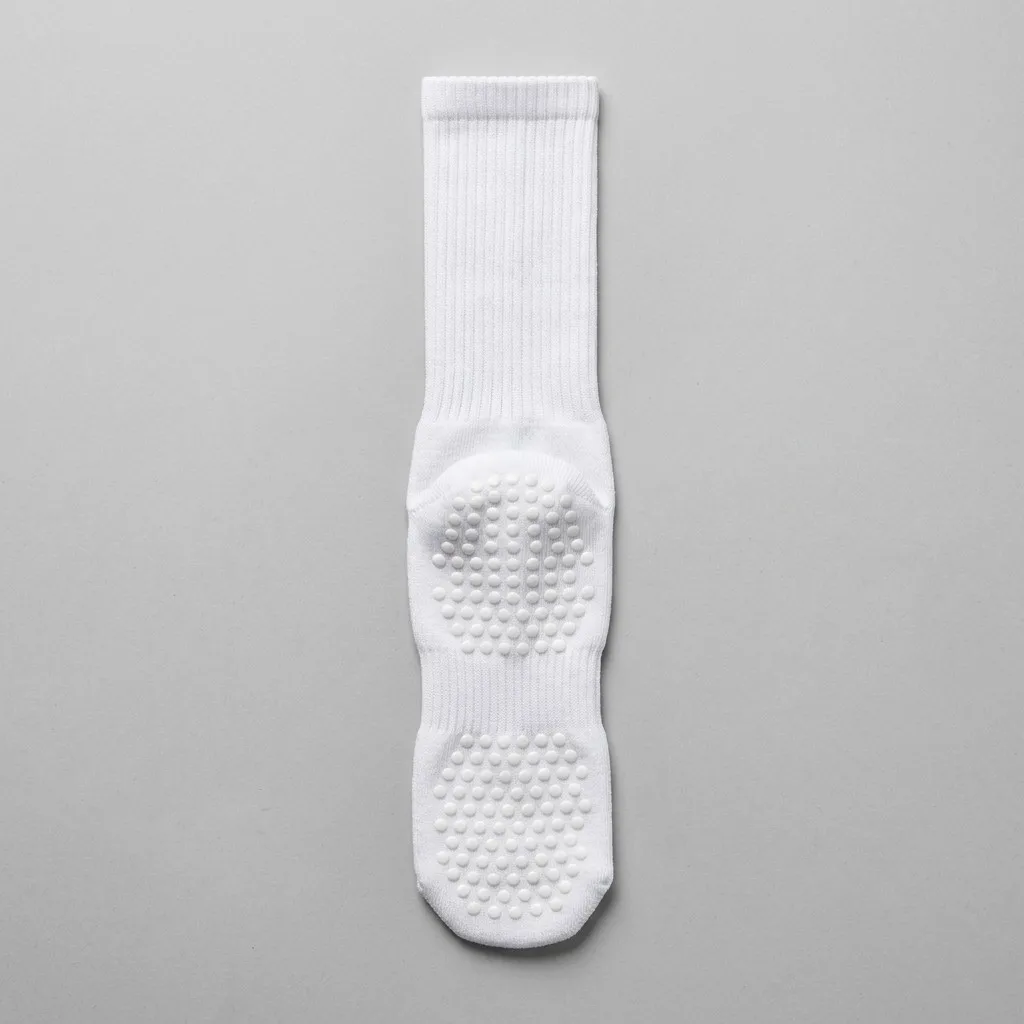 Chaussettes de football personnalisées à pois blancs et noirs