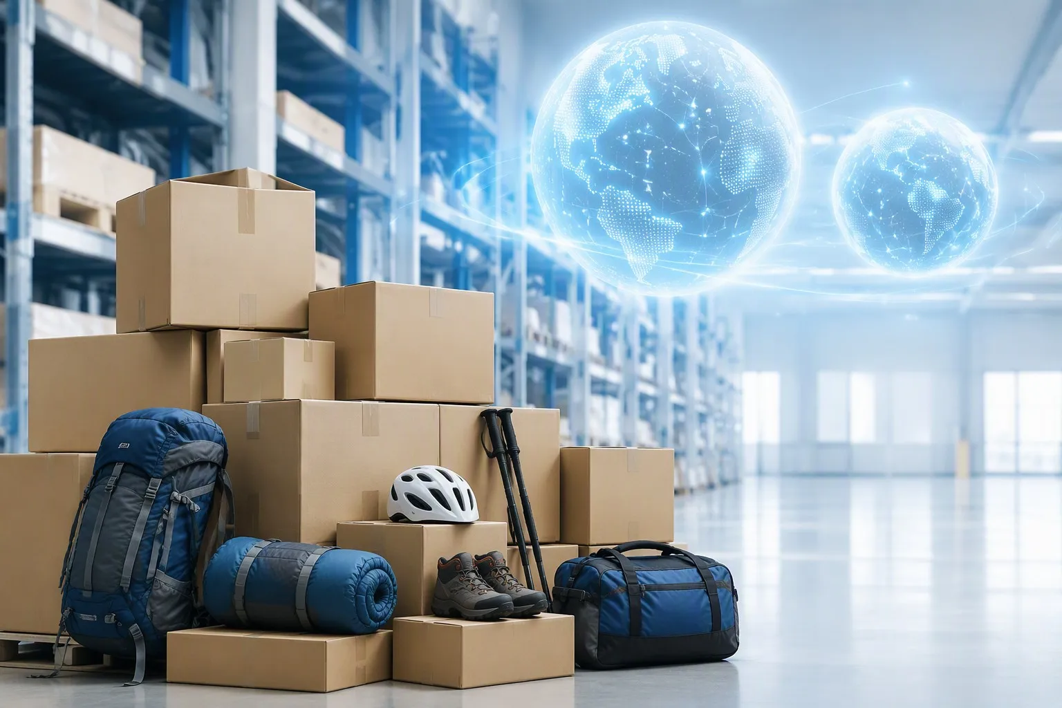 Global cross-border e-commerce supply chain - warehouse logistics