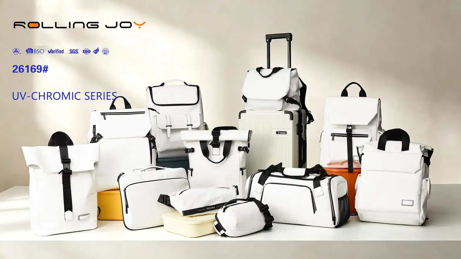 Rolling Joy full travel set trolley case backpack matched collection OEM