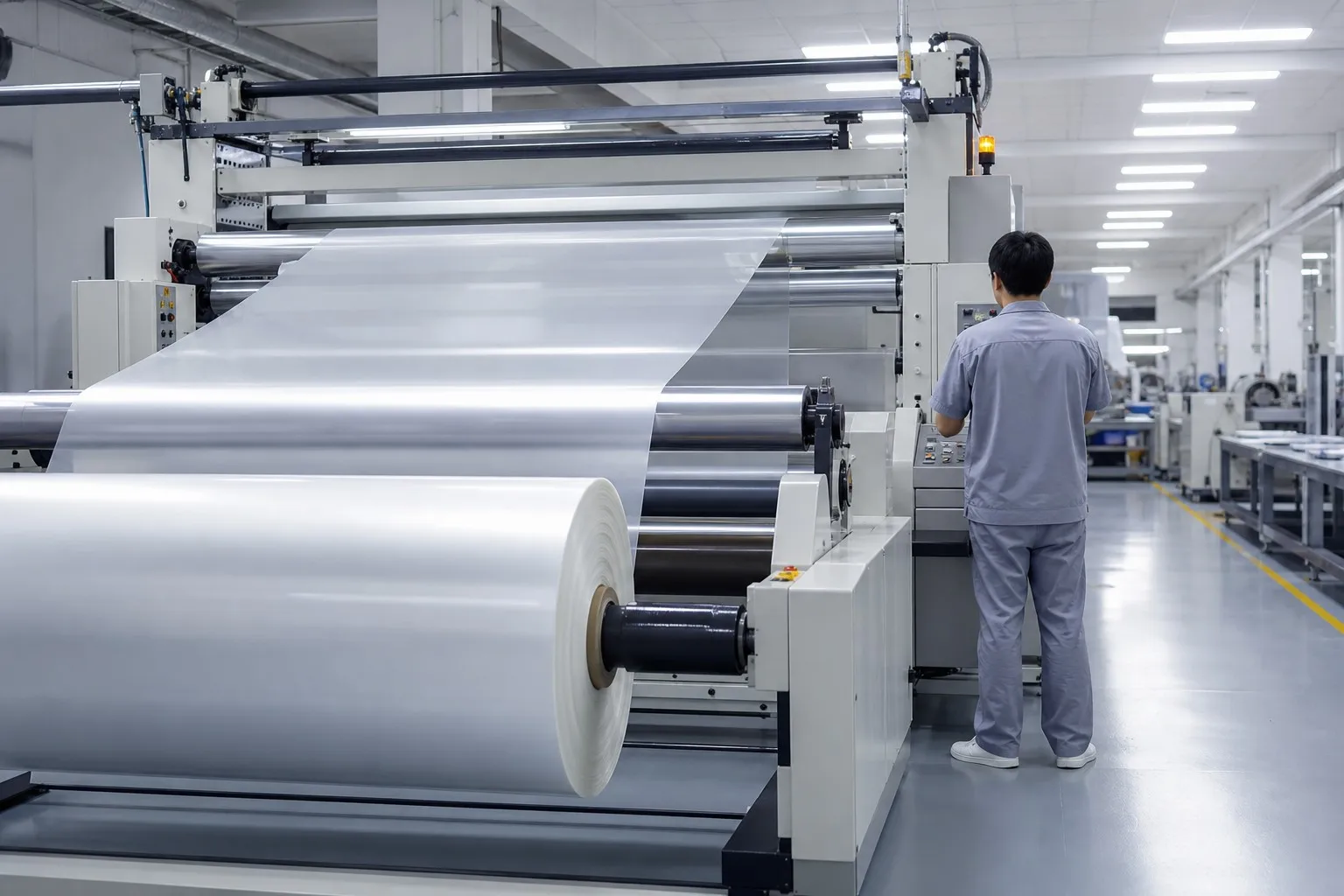 BOPP film lamination applied to a book cover - print finishing process on laminating machine