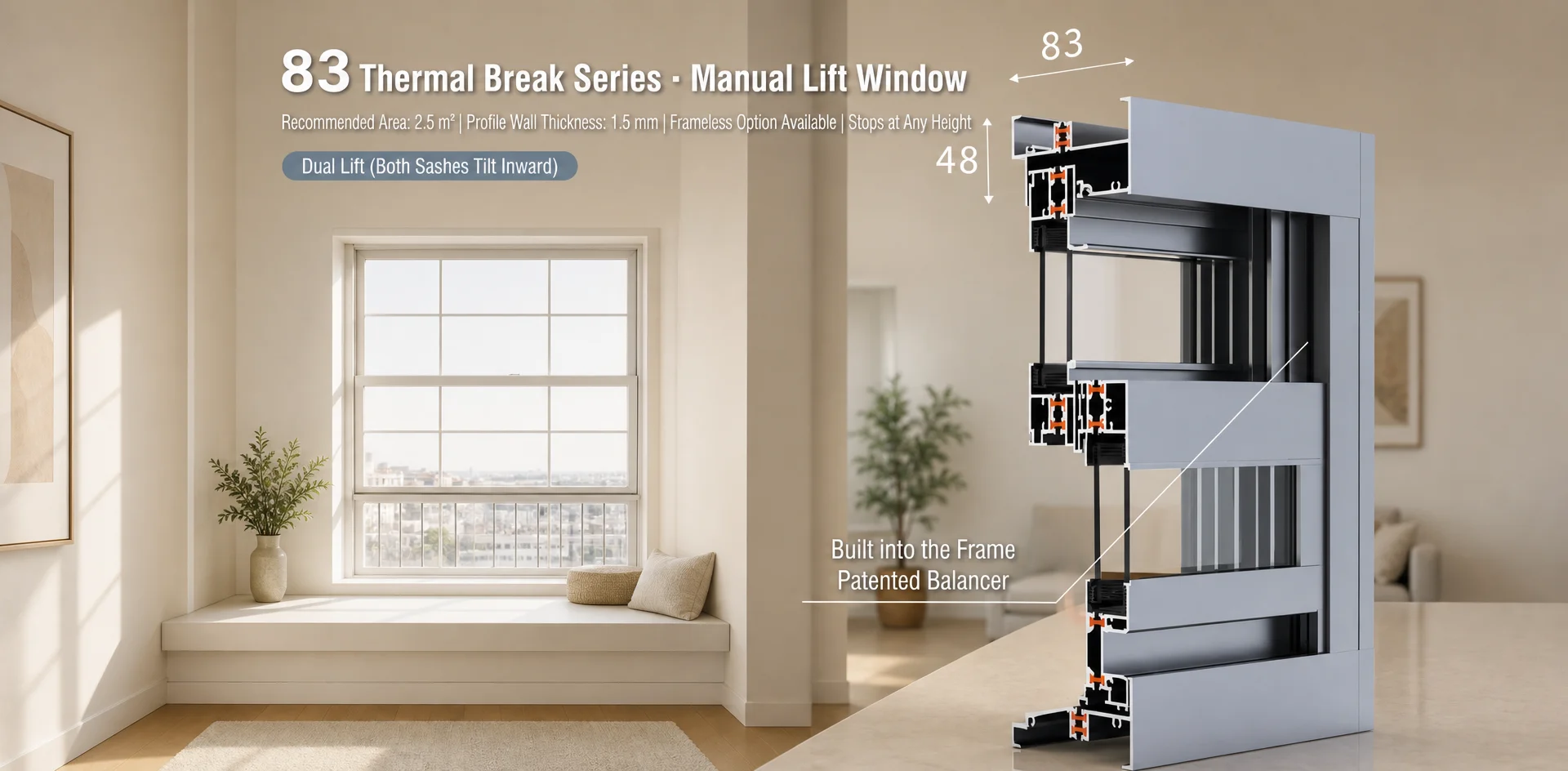 83 Series Thermal Break Windows Zturnbuilder 83 Series thermal break double-hung window