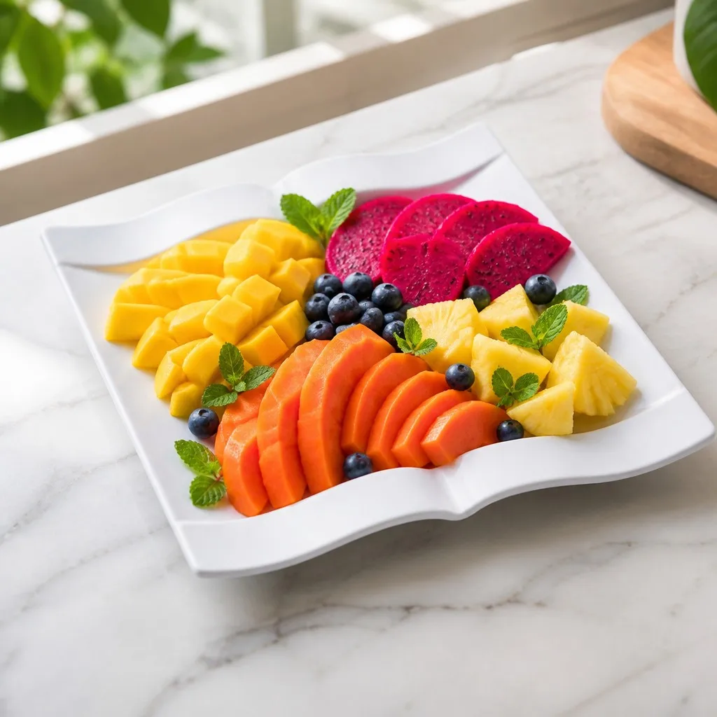 Scene tropical fruit platter