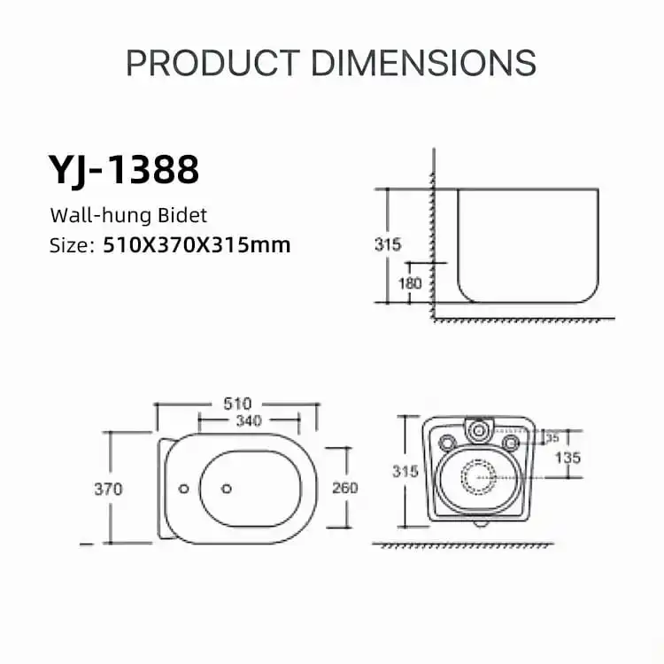 suspended-ceramic-bidet-seat-yj-1388-dimension-drawing