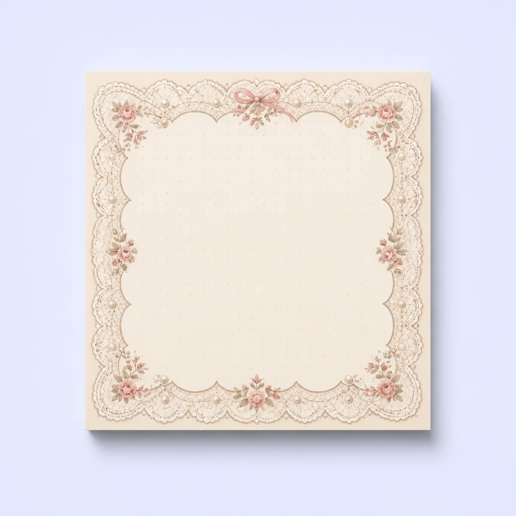 Botanical Garland Border Sticky Note Pad Intro