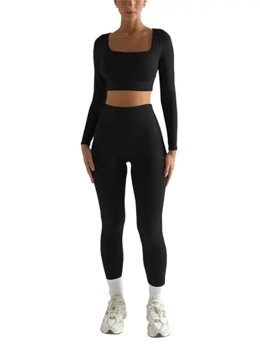 2-Piece Set中腰Breathable Yoga Set