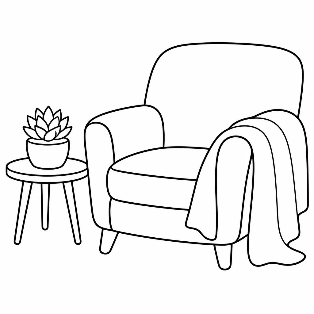 Bold & Easy Reading Nook illustration