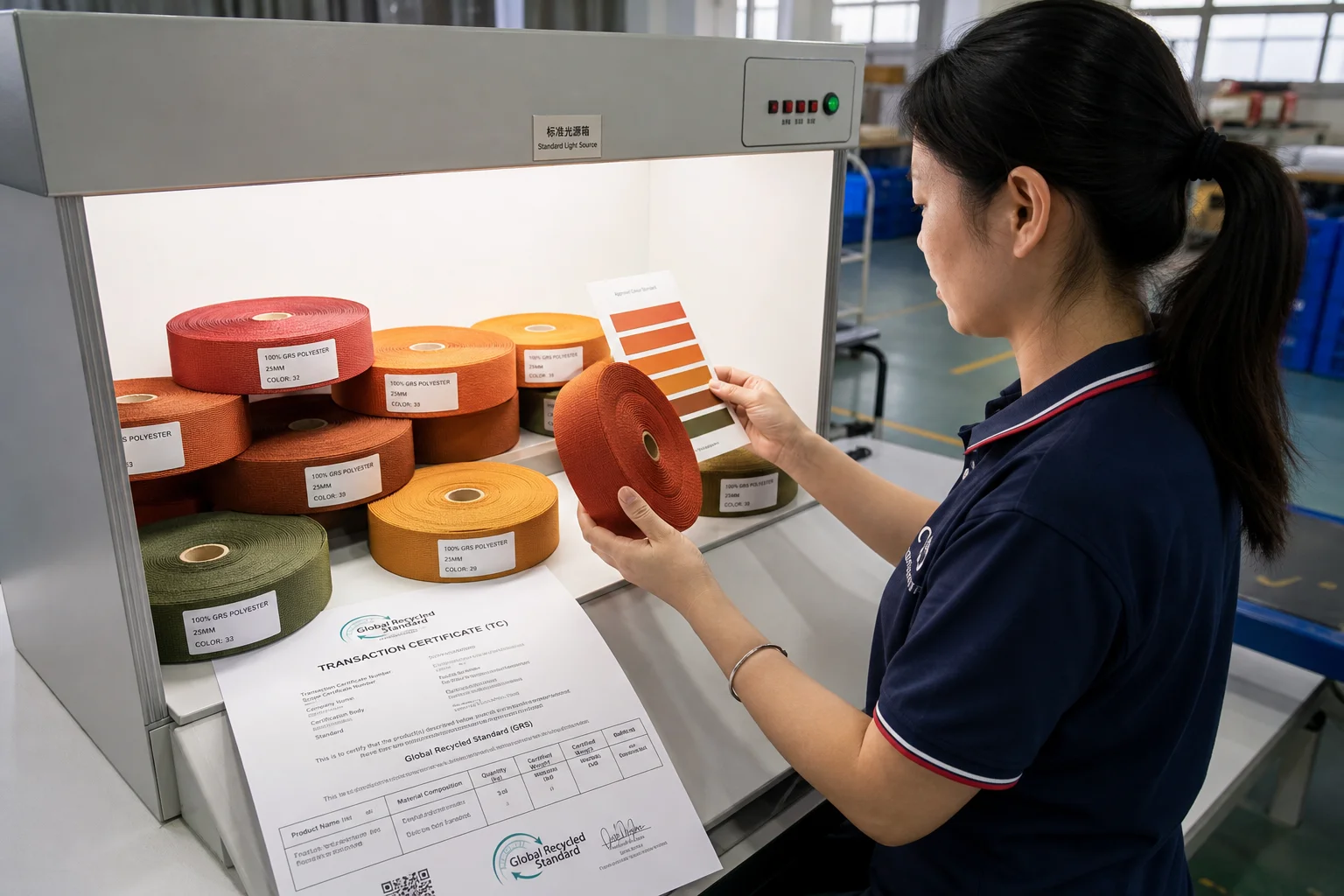 GRS ribbon quality control and certification documentation