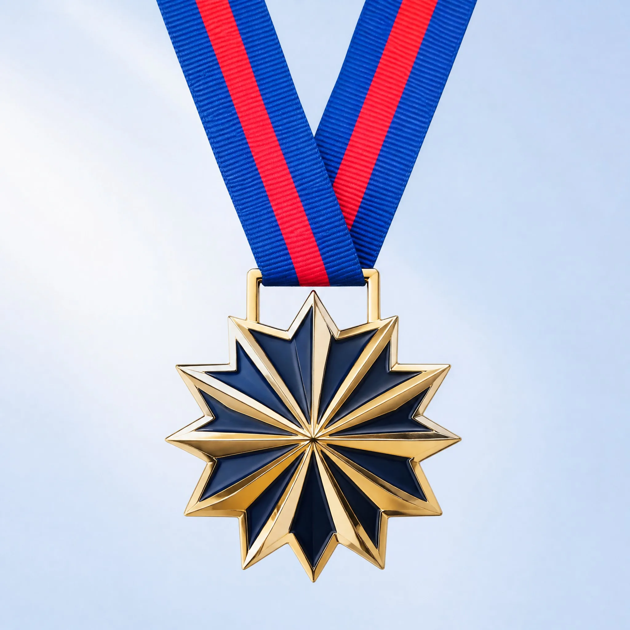Medal worn with ribbon