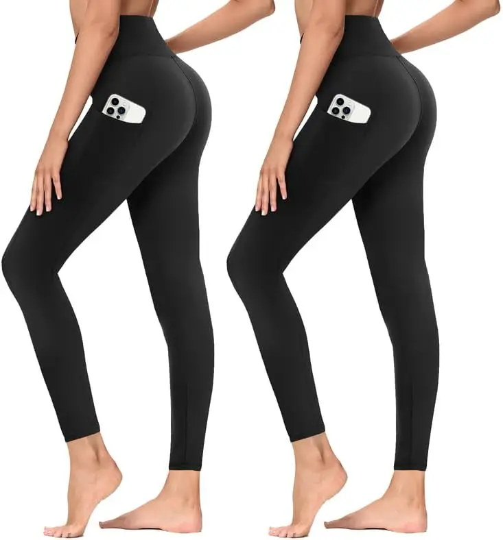 High-Waisted Side Pockets Quick-Dry Yoga Pants