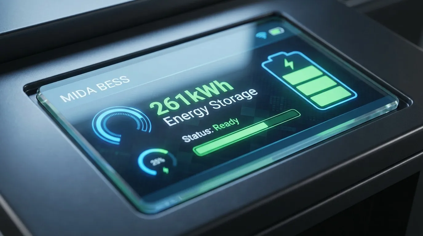 261kWh BESS DC Charging Station - MIDA