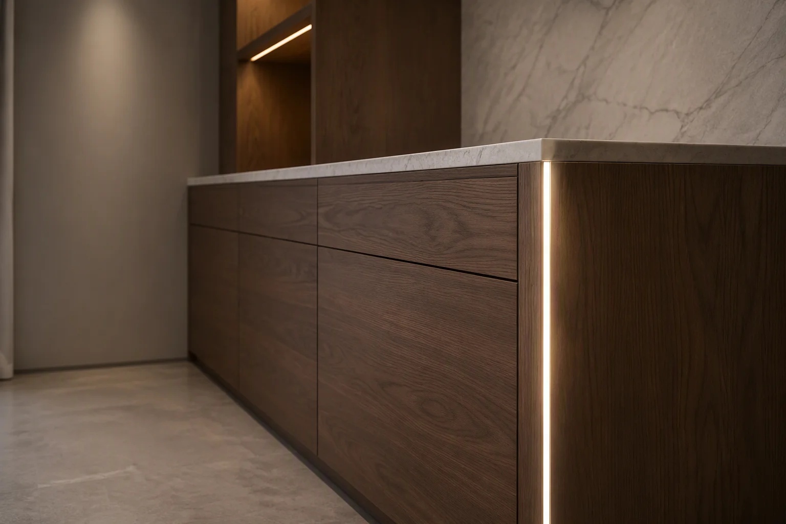 4x8mm side-emitting silicone LED neon flex used for furniture and cabinet edge lighting