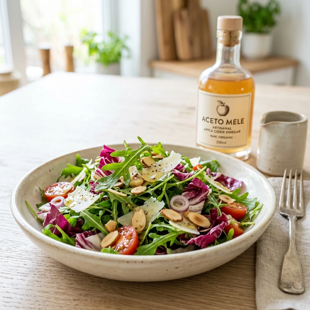 Fresh arugula and radicchio for metabolic health