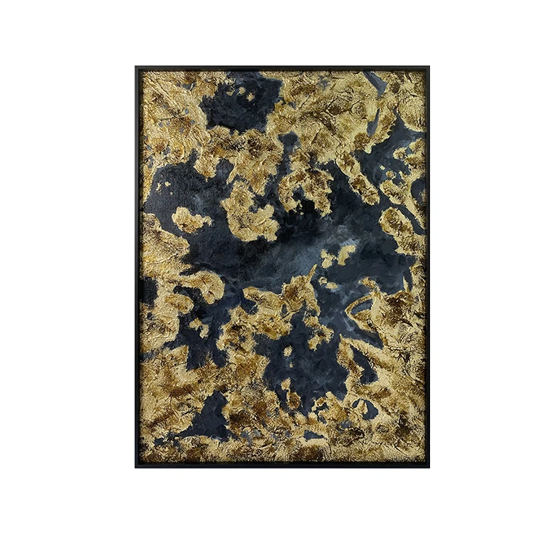 

Home Decor Gold Foil Canvas Wall Art Artwork Abstract Hand Painted Oil Painting 3D Texture Hand Wall Paintings